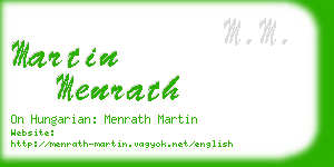 martin menrath business card